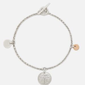 Hermes Exlibris PM Bracelet Silver 925 Pink Gold 18K